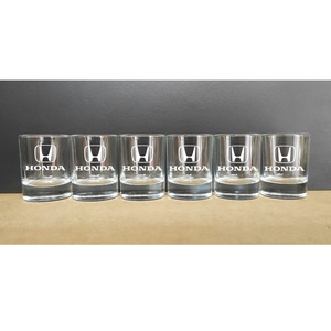 Lézergravírozott pálinkás pohár szett választható logóval 45 ml, henger alakú, 6 db Honda minta, Otthon & Életmód, Konyhafelszerelés, tálalás, Tálalás, Pálinkás poharak, szettek, Gravírozás, pirográfia, MESKA
