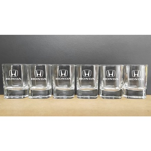 Lézergravírozott pálinkás pohár szett választható logóval 55 ml, szögletes forma, 6 db Honda minta, Otthon & Életmód, Konyhafelszerelés, tálalás, Tálalás, Pálinkás poharak, szettek, Gravírozás, pirográfia, MESKA