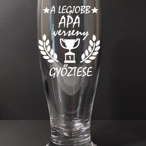 Gravírozott sörös pohár választható vagy egyedi felirattal is, 310 ml , Otthon & Életmód, Konyhafelszerelés, tálalás, Tálalás, Pohár, Gravírozás, pirográfia, MESKA