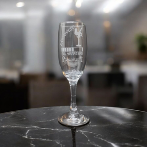 Leánybúcsús pezsgős pohár egyedi elképzelés szerint is, 185 ml , Otthon & Életmód, Konyhafelszerelés, tálalás, Tálalás, Pohár, Gravírozás, pirográfia, MESKA