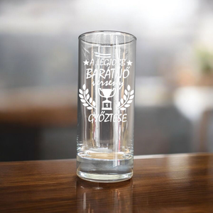 Gravírozott long drink / üdítős pohár választható vagy egyedi felirattal is, 265 ml , Otthon & Életmód, Konyhafelszerelés, tálalás, Tálalás, Pohár, Gravírozás, pirográfia, MESKA