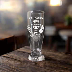 Gravírozott sörös pohár választható vagy egyedi felirattal is, 310 ml , Otthon & Életmód, Konyhafelszerelés, tálalás, Tálalás, Pohár, Gravírozás, pirográfia, MESKA