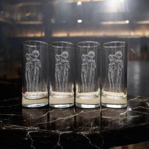 Gravírozott Katicabogár és Fekete macska üdítős pohár szett, Otthon & Életmód, Konyhafelszerelés, tálalás, Tálalás, Pohár, Gravírozás, pirográfia, MESKA