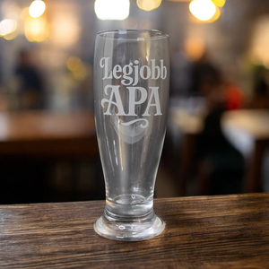 Gravírozott sörös pohár egyedi felirattal is, 310 ml, Otthon & Életmód, Konyhafelszerelés, tálalás, Tálalás, Pohár, Gravírozás, pirográfia, MESKA