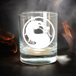 Gravírozott pohár MORTAL KOMBAT, 290 ml whiskys/vizes, Otthon & Életmód, Konyhafelszerelés, tálalás, Tálalás, Pohár, Gravírozás, pirográfia, MESKA