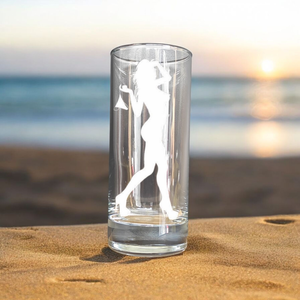 Gravírozott pohár NŐI ALAK, 265 ml long drink pohár, Otthon & Életmód, Konyhafelszerelés, tálalás, Tálalás, Pohár, Gravírozás, pirográfia, MESKA