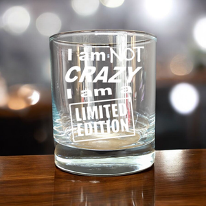 Gravírozott pohár CRAZY, 290 ml whiskys/vizes, Otthon & Életmód, Konyhafelszerelés, tálalás, Tálalás, Pohár, Gravírozás, pirográfia, MESKA