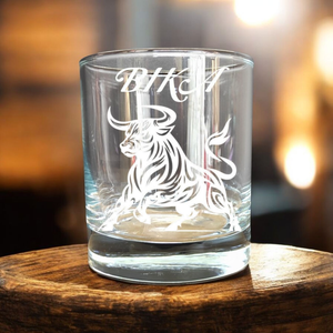 BIKA Gravírozott horoszkópos pohár, 290 ml whiskys/vizes - Meska.hu