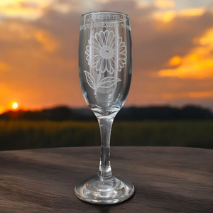 Egyénire szabható, gravírozott pezsgős pohár 185 ml - Meska.hu