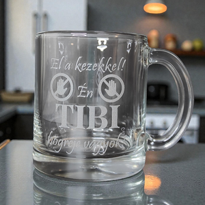 Névre szóló gravírozott hőálló bögre, 320 ml  - Meska.hu