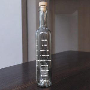 Skálával gravírozott vicces pálinkás üveg, 0,5 l, Otthon & Életmód, Konyhafelszerelés, tálalás, Flaska, csatos üveg, Gravírozás, pirográfia, MESKA