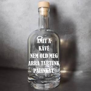 Egyedi felirattal is gravírozható pálinkás üveg, 0,5 l, Otthon & Életmód, Konyhafelszerelés, tálalás, Flaska, csatos üveg, Gravírozás, pirográfia, MESKA