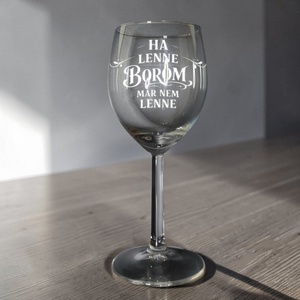 Gravírozott 6 darabos boros pohár szett, 300 ml - otthon & életmód - konyhafelszerelés, tálalás - tálalás - boros poharak, szettek - Meska.hu