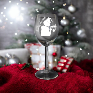 Gravírozott boros pohár Grinch, Grincs mintával, 300 ml  - Meska.hu