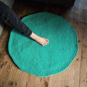 Horgolt menta zöld szőnyeg (77 cm) - otthon & életmód - lakástextil - szőnyeg - horgolt szőnyeg - Meska.hu