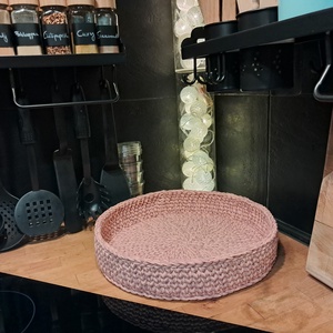 Sakura Horgolt tál, dsztál, tálca -  - Meska.hu