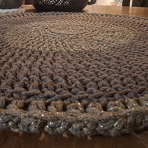 LUXURY SHINE Hot Chocolate horgolt tányéralátét - otthon & életmód - konyhafelszerelés, tálalás - tálalás - tányér- és poháralátét - Meska.hu