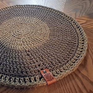 LUXURY SHINE Hot Chocolate horgolt tányéralátét - otthon & életmód - konyhafelszerelés, tálalás - tálalás - tányér- és poháralátét - Meska.hu