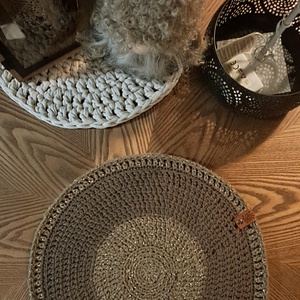 LUXURY SHINE Hot Chocolate horgolt tányéralátét - Meska.hu