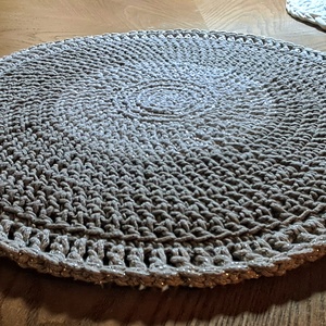 LUXURY SHINE Caffé Latte horgolt tányéralátét - otthon & életmód - konyhafelszerelés, tálalás - tálalás - tányér- és poháralátét - Meska.hu