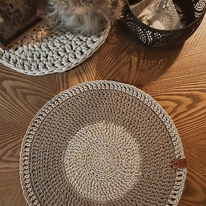 LUXURY SHINE Caffé Latte horgolt tányéralátét - Meska.hu