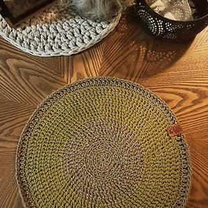 LUXURY SHINE Dubai Chocolate horgolt tányéralátét - otthon & életmód - konyhafelszerelés, tálalás - tálalás - tányér- és poháralátét - Meska.hu