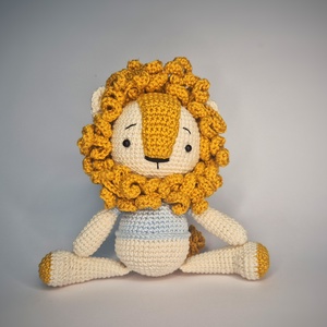 Amigurumi oroszlán - játék & sport - plüssállat & játékfigura - oroszlán - Meska.hu