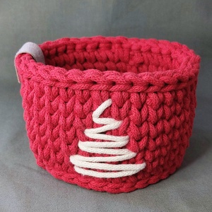 Karácsonyi dekorációs kosár - karácsony - karácsonyi lakásdekoráció - ünnepi asztaldekoráció - Meska.hu