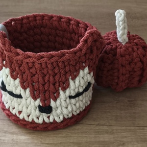 Róka tároló  - otthon & életmód - babaszoba, gyerekszoba - játéktároló - Meska.hu