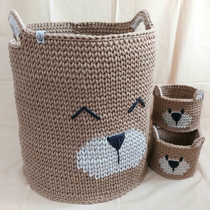 Macis játéktároló, Otthon & Életmód, Tárolás & Rendszerezés, Tárolókosár, Horgolás, MESKA