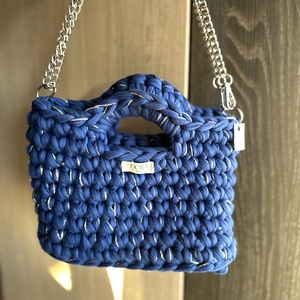 Kék láncos táska - táska & tok - kézitáska & válltáska - kézitáska - Meska.hu