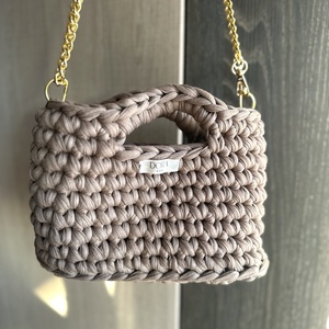 Barna láncos táska - táska & tok - kézitáska & válltáska - kézitáska - Meska.hu