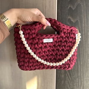 Bordó láncos táska, Táska & Tok, Kézitáska & válltáska, Kézitáska, Horgolás, MESKA