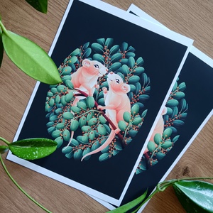 Egérkék print - művészet - grafika & illusztráció - művészi nyomat - Meska.hu