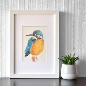 Jégmadár - akvarell festmény (nyomat) -  - Meska.hu