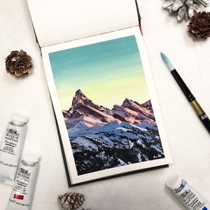 Csípős reggel - Művészeti nyomat (az eredeti gouache festmény alapján), Otthon & Életmód, Dekoráció, Kép & Falikép, Művészi nyomat, Festészet, MESKA