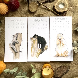 2024 Naptár - Állatok - otthon & életmód - dekoráció - fali és függő dekoráció - falinaptár & öröknaptár - Meska.hu