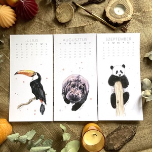 2024 Naptár - Állatok - otthon & életmód - dekoráció - fali és függő dekoráció - falinaptár & öröknaptár - Meska.hu