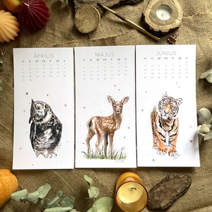 2024 Naptár - Állatok - otthon & életmód - dekoráció - fali és függő dekoráció - falinaptár & öröknaptár - Meska.hu