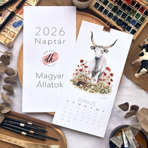2026 Naptár - Magyar Állatok, Otthon & Életmód, Dekoráció, Fali és függő dekoráció, Falinaptár & Öröknaptár, Festészet, MESKA