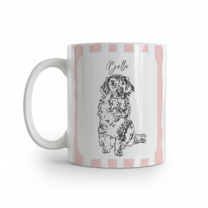 Egyedi állatos bögre saját fotóból � sketch stílusú rajz, névvel és választható háttérszínnel - otthon & életmód - konyhafelszerelés, tálalás - tálalás - bögre & csésze - Meska.hu