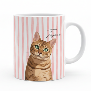 Egyedi fényképes állatos bögre � fényképről készült portré + név  egyedi cicás/kutyás ajándék - otthon & életmód - konyhafelszerelés, tálalás - tálalás - bögre & csésze - Meska.hu