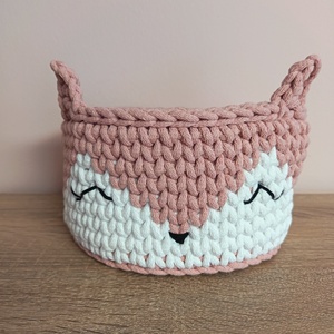 Rókás tároló kosár - baba - mama - babaszobabútor - játéktároló - Meska.hu