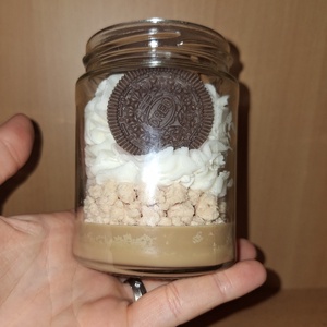 Karamell illatú szójaviasz desszertgyertya 250 g � kézműves illatgyertya üvegtégelyben - otthon & életmód - gyertya, illat, aroma - gyertya - Meska.hu