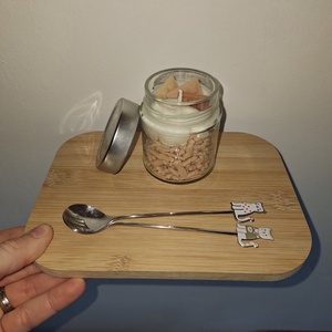 Édes gesztenye illatú szójaviasz desszertgyertya 150 g � kézműves gyertya üvegtégelyben, fedővel - otthon & életmód - gyertya, illat, aroma - gyertya - Meska.hu