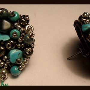  Bedugós ásvány hímzett egyedi  fülbevaló -  - Meska.hu