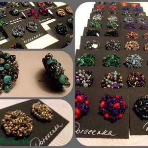  Bedugós ásvány hímzett egyedi  fülbevaló -  - Meska.hu