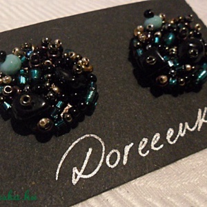  Bedugós ásvány hímzett egyedi  fülbevaló -  - Meska.hu