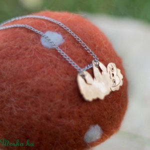 Lajhár nyaklánc, állatos nyaklánc, lajhár ékszer, , Ékszerkészítés, Fémmegmunkálás, MESKA