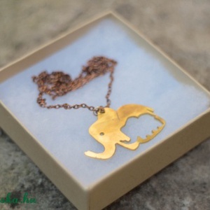 Elefánt nyaklánc, állatos nyaklánc, elefánt ékszer - Meska.hu